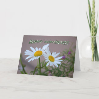 Carte d'anniversaire de duo de marguerite -