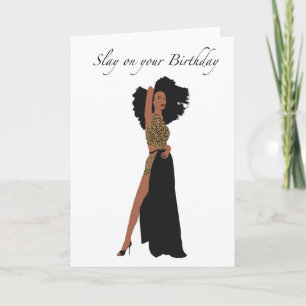 Carte d'anniversaire de femme noire