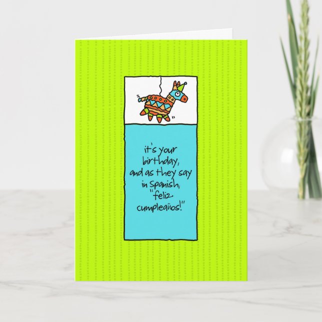 Carte d'anniversaire de fiesta (Devant)