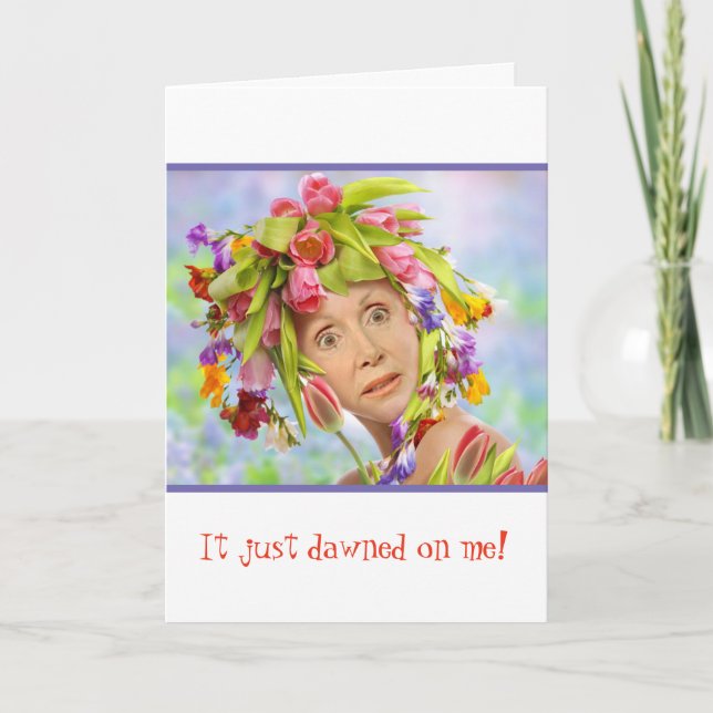 Carte d'anniversaire de fille amusante (Devant)