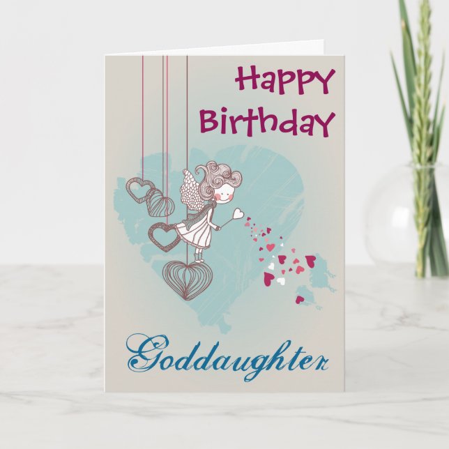Carte d'anniversaire de filleule (Devant)