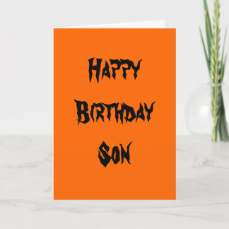 Carte d'anniversaire de fils de Halloween