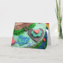 Carte d'anniversaire de fondant