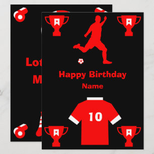 Carte d'anniversaire de football