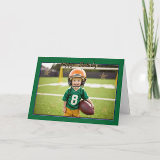 Carte d'anniversaire de football de Star Boy