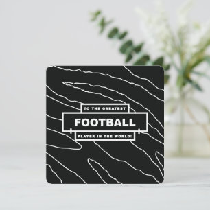 Carte d'anniversaire de football noir