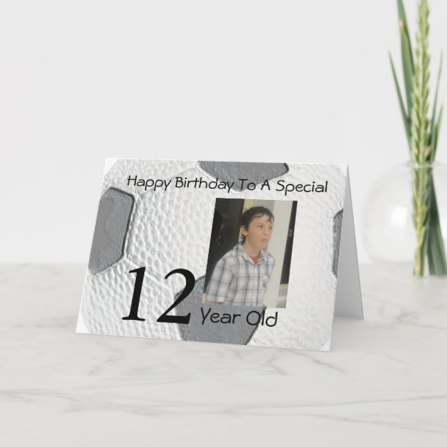 Carte d'anniversaire de Football Photo personnalis (Devant)