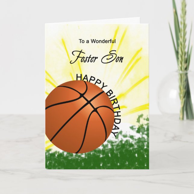 Carte d'anniversaire de Foster Son Basketball (Devant)