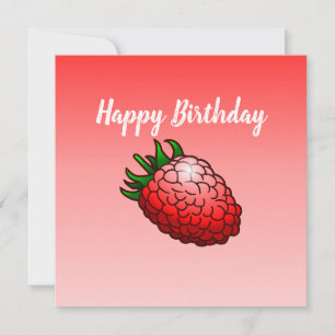 Carte d'anniversaire de framboise
