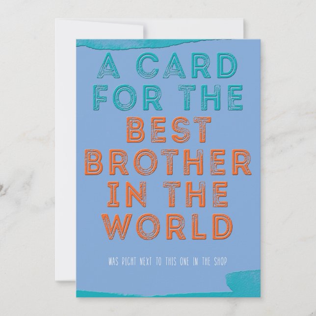 carte d'anniversaire de frère très drôle (Devant)