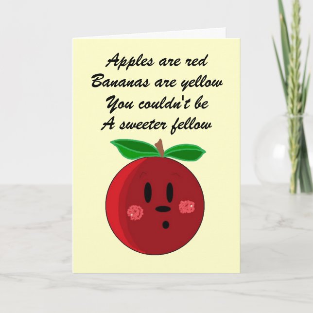 Carte d'anniversaire de fruits (Devant)