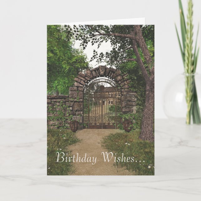 Carte d'anniversaire de Garden Gate (Devant)