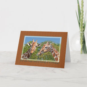 Carte d'anniversaire de girafe