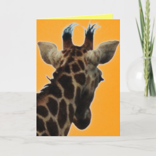 carte d'anniversaire de girafe (Devant)