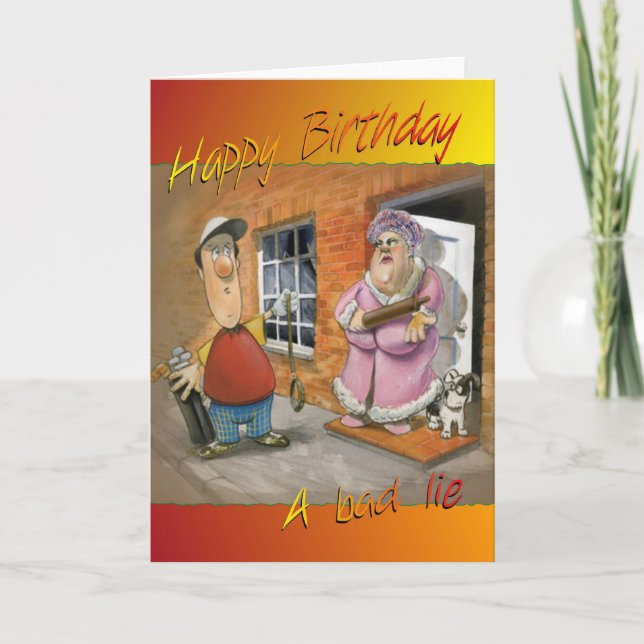 Carte d'anniversaire de golf (Devant)