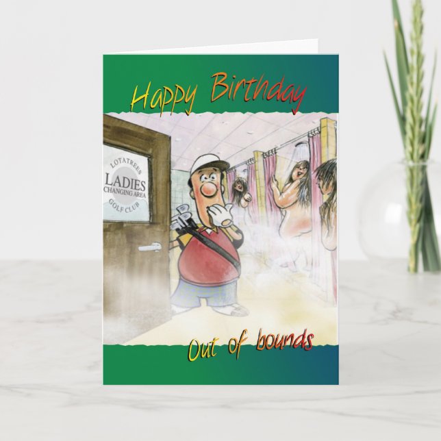 Carte d'anniversaire de golf (Devant)