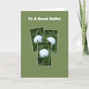 Carte d'anniversaire de golf — Ballons de golf pou