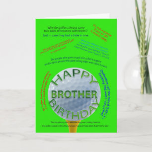 Carte d'anniversaire de Golf Jokes pour frère