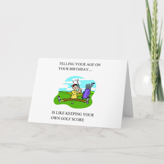 CARTE D'ANNIVERSAIRE DE GOLFER (Devant)