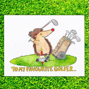Carte d'anniversaire de golfeur par Nicole Janes