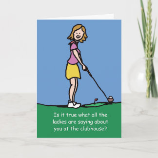 Carte d'anniversaire de golfeurs