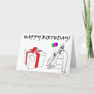 Carte d'anniversaire de Gorilla