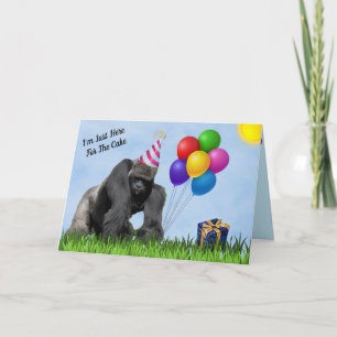 Carte d'Anniversaire de Gorilla Amusement Fun