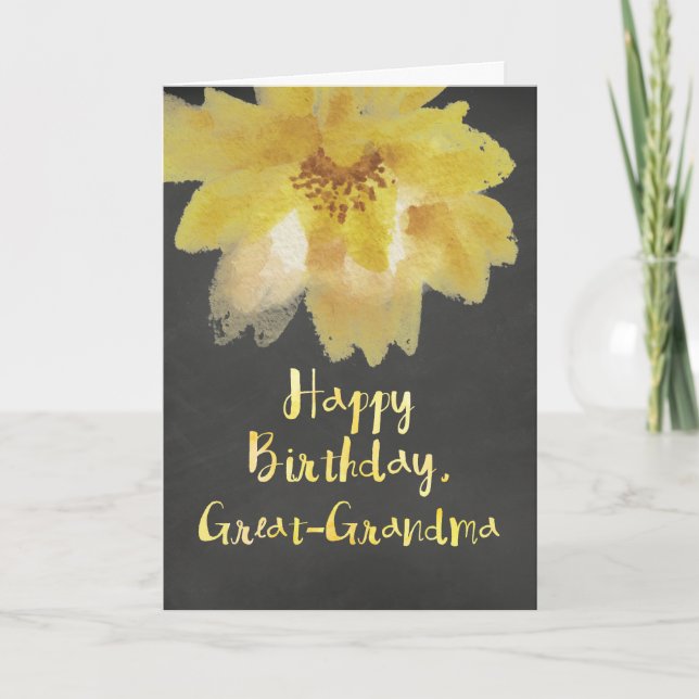 Carte d'anniversaire de grand grand grand-mère (Devant)