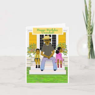 Carte d'anniversaire de grand-père afro-américain