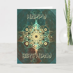 Carte d'anniversaire de grunge fractale
