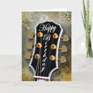 Carte d'anniversaire de guitare
