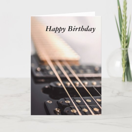 Carte D Anniversaire De Guitare Zazzle Ca