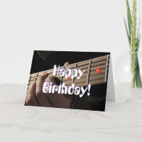 Carte d'anniversaire de guitare de coeur