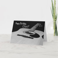 Carte d'anniversaire de guitare pour le papa