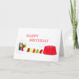 Carte d'anniversaire de haricots de gelée