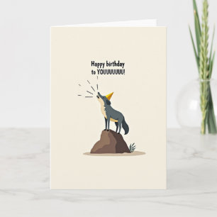 Carte d'anniversaire de hurlement joyeux de chiot