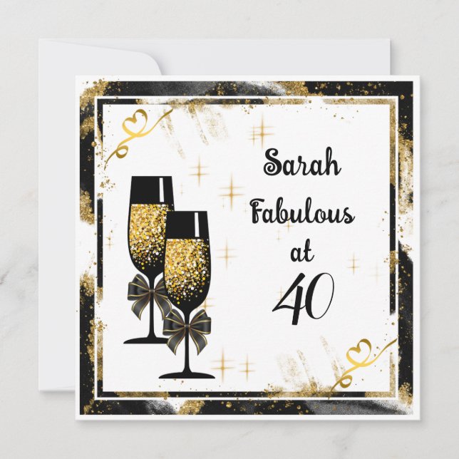 Carte d'anniversaire de jalon plat (Devant)