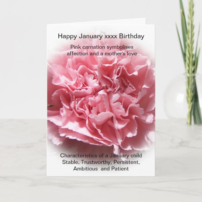Carte d'anniversaire de janvier (Devant)