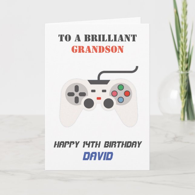 Carte d'anniversaire de jeu personnalisée (Devant)