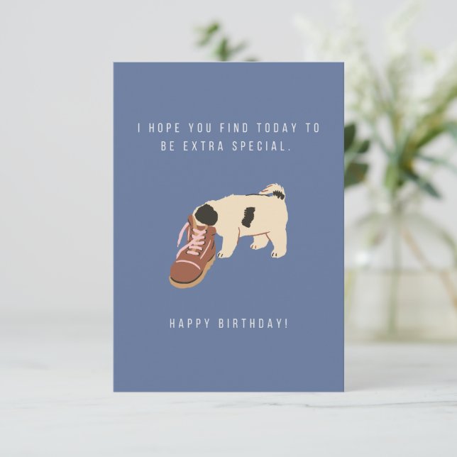 Carte d'anniversaire de jour spécial (Debout devant)