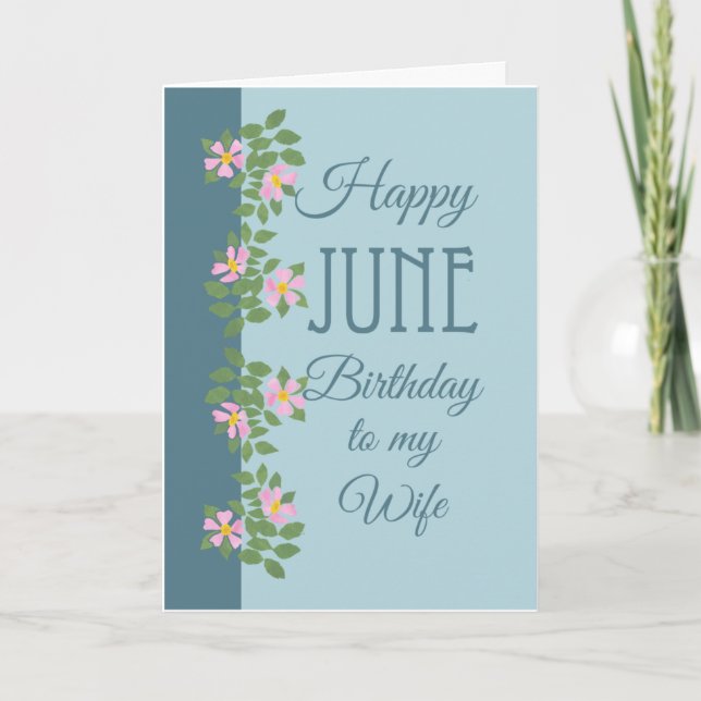 Carte d'anniversaire de juin pour femme : Dogrots  (Devant)