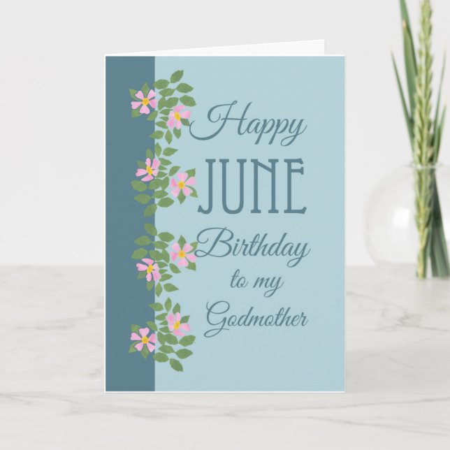 Carte d'anniversaire de juin pour Godmère : Dogrot (Devant)