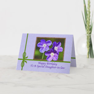 Carte d'anniversaire de la belle-fille avec Violas
