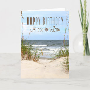 Carte d'anniversaire de la belle-plage