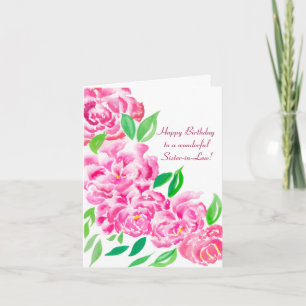 Carte d'anniversaire de la belle-soeur