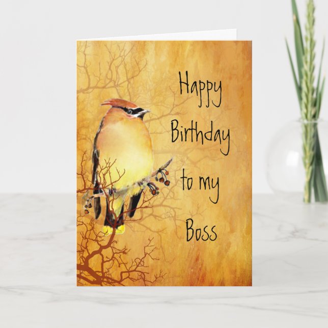 Carte d'anniversaire de la bosse de cèdre (Devant)