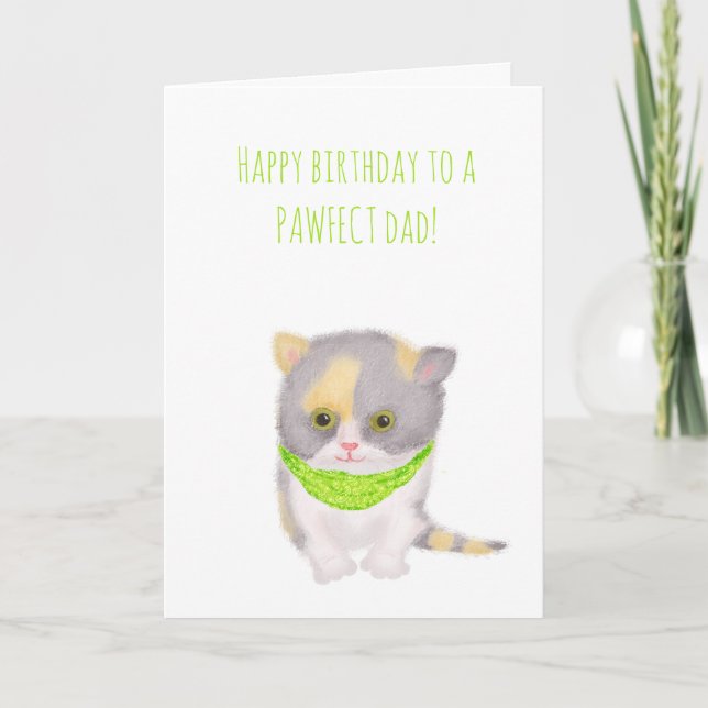 Carte d'anniversaire de la chatte Katie Katie (Devant)
