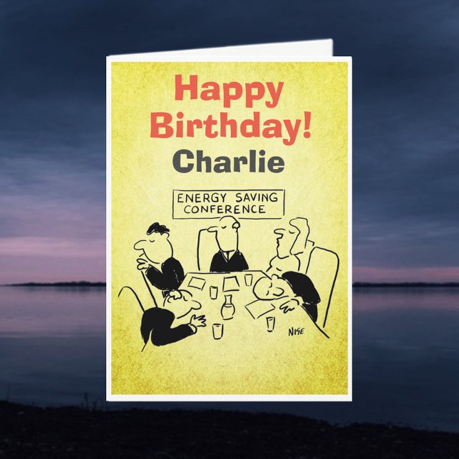 Carte d'anniversaire de la conférence d'économie d (Créateur téléchargé)