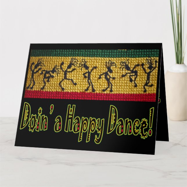 carte d'anniversaire de la danse reggae (Devant)
