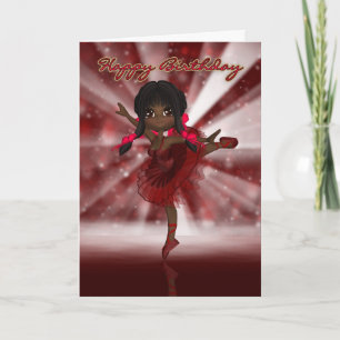 Carte d'anniversaire de la danseuse de ballet - Af